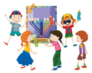 Pin the Shamash on the Menorah