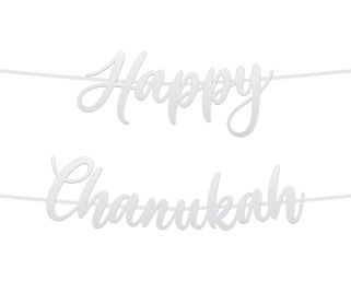Happy Chanukah Bunting Silver