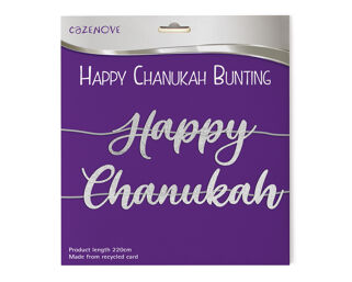 Happy Chanukah Bunting Silver