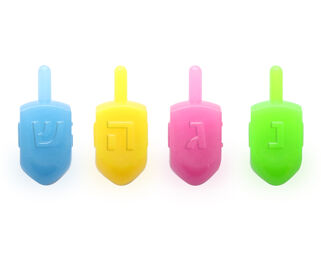 Pack of 4 Glow in the Dark Dreidels