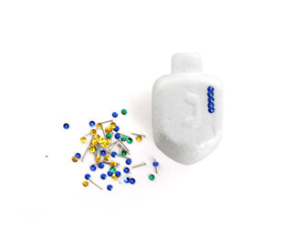 Sequin Dreidel Art