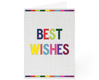 Best Wishes Card - Hand Made