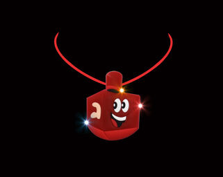 Light Up Dreidel Necklace
