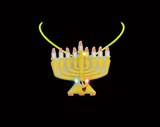 Light Up Menorah Necklace