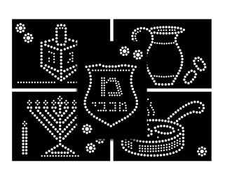 Chanukah Dotty Sticker Art