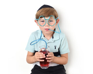 Dreidel Shaped Glasses Straw